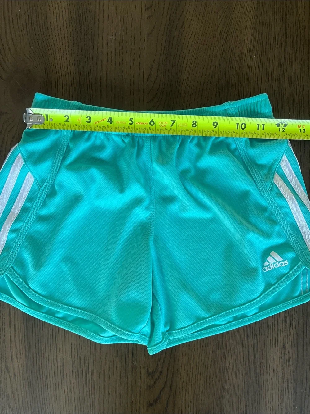 Girls Outfit: Aqua Adidas Shorts and Pink In Motion Top